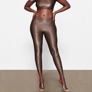 Skims Brown Cocoa Shimmer Leggings Size 4X